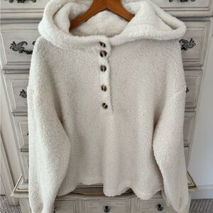 Cozy Cream Hooded Women's Sweater